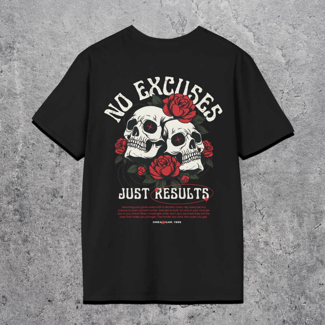 No Excuses Just Results - Premium Gym T-Shirt