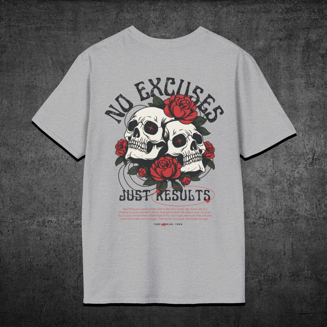 No Excuses Just Results - Premium Gym T-Shirt