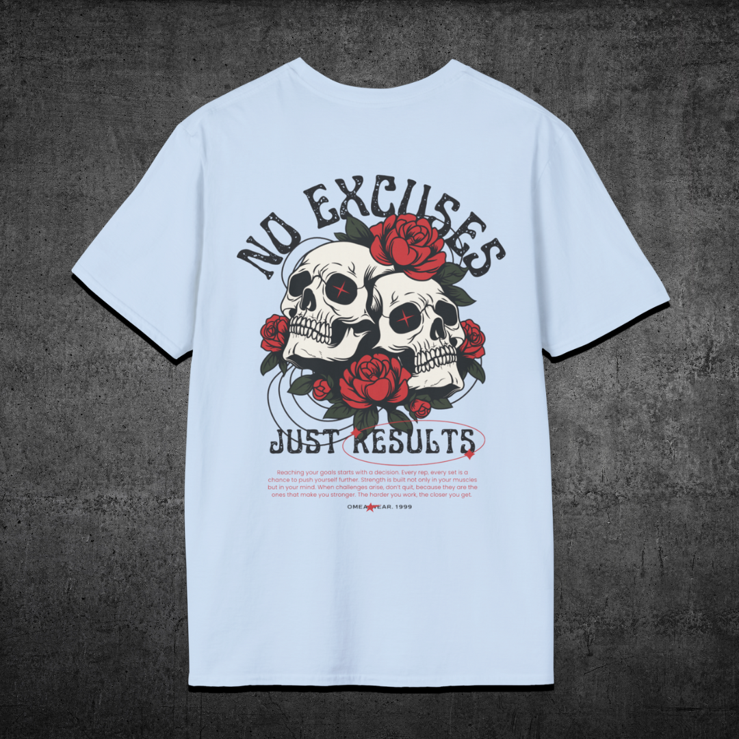 No Excuses Just Results - Premium Gym T-Shirt