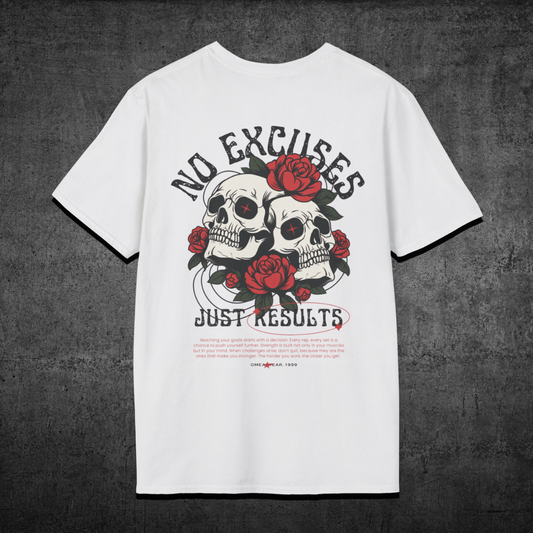 No Excuses Just Results - Premium Gym T-Shirt